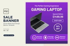 Laptop Exclusive Flash Sale Banner Design Template Product Image 1