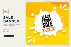 Black Friday Sale 30 present Off Sale Banner Design Template Product Image 1
