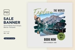 Explore the world travel and adventure sale banner design Product Image 1
