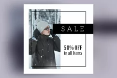 Winter Wonderland Winter Sale Banner Design Template Product Image 2