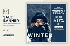 Winter Magic Snowy Sale Banner Design Template Product Image 1