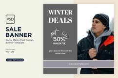 Winter Magic Snowy Sale Banner Design Template Product Image 1