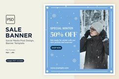 Winter Magic Snowy Sale Banner Design Template Product Image 1