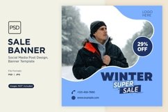 Winter Magic Snowy Sale Banner Design Template Product Image 1