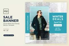 Winter Wonderland Winter Sale Banner Design Template Product Image 1