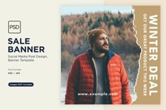 Winter Magic Snowy Sale Banner Design Template Product Image 1