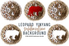 Leopard Yin Yang Circular Background PNG - 5 Variations Product Image 1