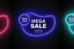Sale Promotions Editable Vector Neon Product Image 2