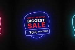 Sale Promotions Editable Vector Neon Product Image 3