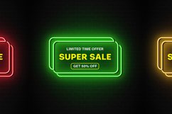 Sale Promotions Editable Vector Neon Product Image 4
