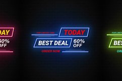 Sale Promotions Editable Vector Neon Product Image 6