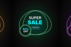 Sale Promotions Editable Vector Neon Product Image 7