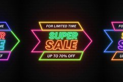 Sale Promotions Editable Vector Neon Product Image 11