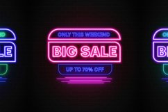 Sale Promotions Editable Vector Neon Product Image 14