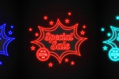 Sale Promotions Editable Vector Neon Product Image 15
