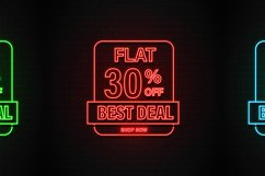Sale Promotions Editable Vector Neon Product Image 16