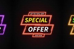 Sale Promotions Editable Vector Neon Product Image 17