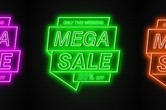 Sale Promotions Editable Vector Neon Product Image 19