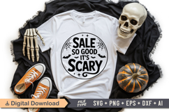 Sale So Good It&#039;s Scary SVG File | Halloween Round Sign SVG Product Image 4