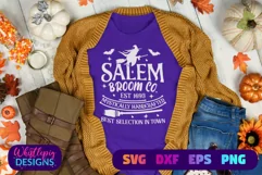 Salem Broom Co SVG Salem SVG Halloween SVG Vintage Shirt SVG Product Image 2