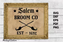 Salem Broom Co SVG | Halloween Witch Door Sign Cut File Product Image 2