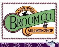 Vintage Farmhouse Halloween Svg Sign, Salem Broom Company Product Image 2