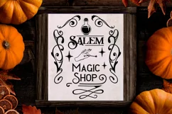 salem magic shop halloween farmhouse typography