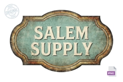 Salem Supply Vintage Witch Apothecary Label PNG Design Art Product Image 1