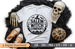 Salem Witch Company SVG File | Halloween Round Sign SVG Product Image 4