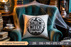 Salem Witch Company SVG File | Halloween Round Sign SVG Product Image 6