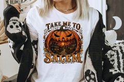 Salem Witch Halloween PNG, Retro Fall Halloween Design, Product Image 2