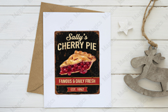 Sally's Cherry Pie Vintage Sign PNG, Product Image 3