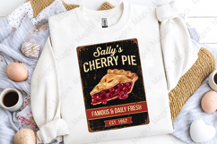 Sally's Cherry Pie Vintage Sign PNG, Product Image 5
