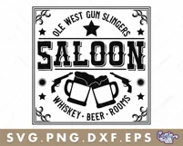 VIntage Saloon Sign | Western Svg | Wild West Saloon Svg Product Image 2