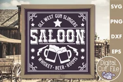 VIntage Saloon Sign | Western Svg | Wild West Saloon Svg Product Image 1