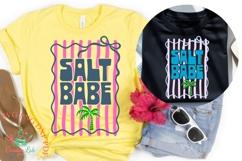 Salt Babe SVG PNG, Preppy Trendy Summer Shirt SVG Product Image 1