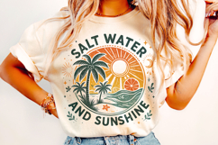 Salt Water And Sunshine PNG, Summer Vibes, Hello Summer PNG Product Image 1