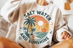 Salt Water And Sunshine PNG, Summer Vibes, Hello Summer PNG Product Image 2