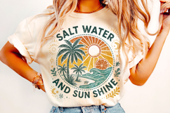 Salt Water And Sunshine PNG, Retro Summer, Hello Summer PNG Product Image 2