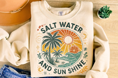 Salt Water And Sunshine PNG, Retro Summer, Hello Summer PNG Product Image 3