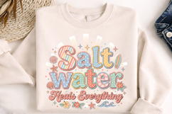 saltwater heals everything, summer coastal png, beach t shirt design, coastal sublimation, beach lover png, ocean vibes png, summer vacation png, beach life png, seaside design, coastal summer png