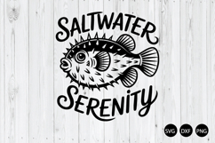 Saltwater Serenity SVG, Beach Saying SVG, Summer SVG Product Image 1