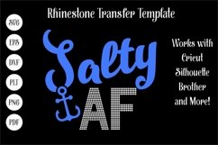 Salty AF Rhinestone Vinyl Multi Dec SVG Template Product Image 1