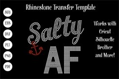 Salty AF Rhinestone Vinyl Multi Dec SVG Template Product Image 1