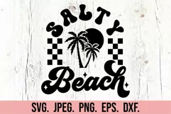 Salty Beach SVG - Retro Summer SVG - Sunshine - Vacation Product Image 4