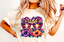 Salty Beach PNG, Hello Summer PNG, Summer Vibes, Beach PNG Product Image 1