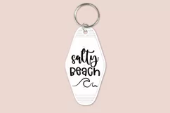 Salty Beach summer quotes keychain svg cutting files or sublimation files for keychain