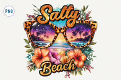 Salty Beach Tropical Flowers PNG Product Image 1