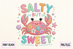 Salty But Sweet Crab Cute Summer Art Product Image 1