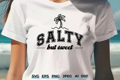 Salty But Sweet SVG | Summer Beach T-Shirt Tropical Design Product Image 1